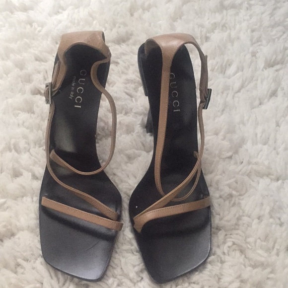 Gucci high heeled sandals nude size 39